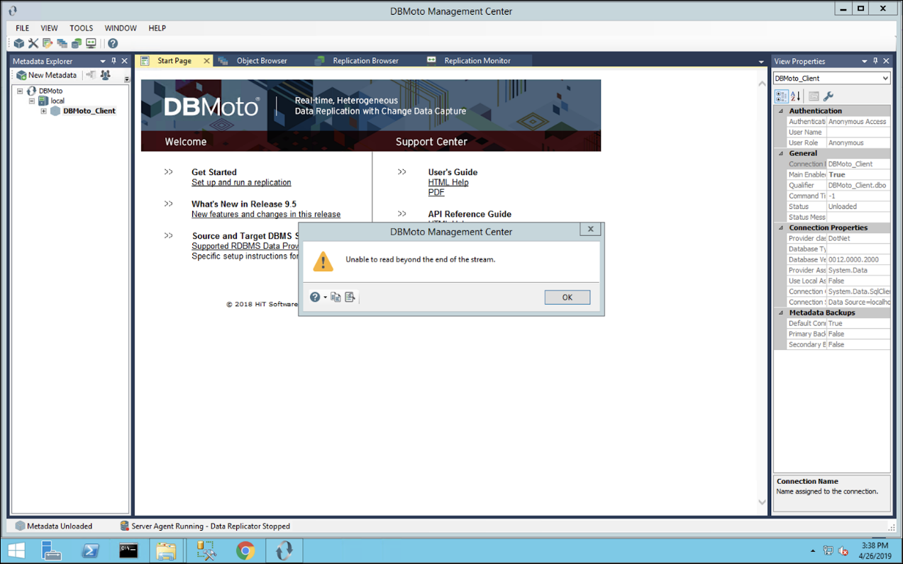 DBMoto for DSP] Known issue with DBMoto version 9.5.5.14 and DSP 7.0.5 –  Software Support